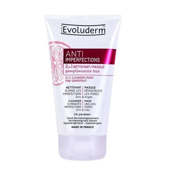 Evoluderm Anti Imperfections 2 In 1 Cleanser Mask With Pink Grapefruit 150ml