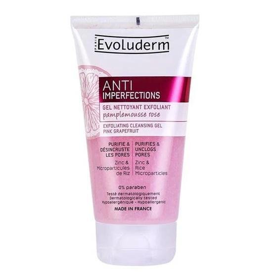 Evoluderm Anti Imperfections Exfoliating Cleansing Gel With Pink Grapefruit 150ml