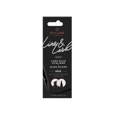 Eylure London Line & Lash 3 In 1 Lash Glue Eyeliner + Wing Stamp, Black