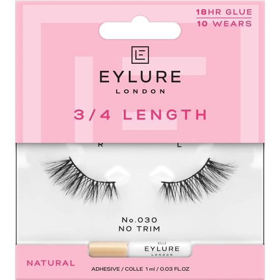 Eylure No. 030 3/4 Length False Lashes Black