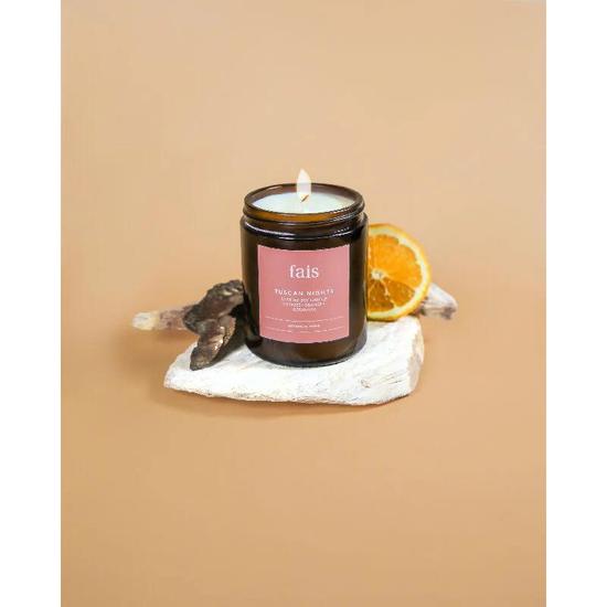 Fais Tuscan Nights Scented Soy Candle Cypress + Orange + Geranium