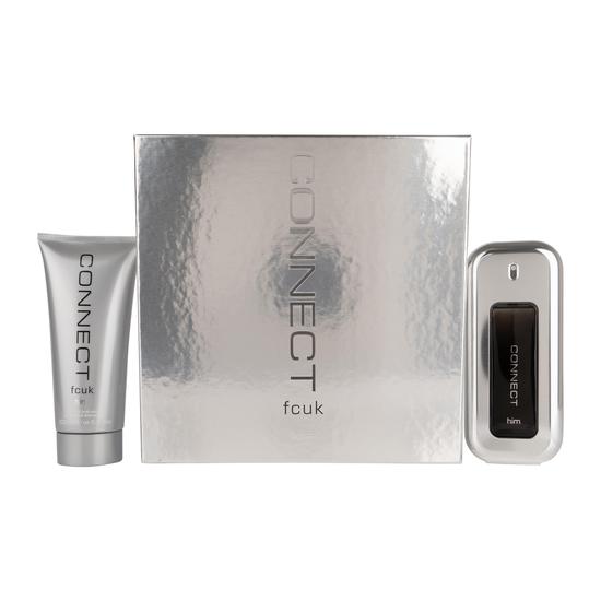 FCUK Connect Gift Set 100ml Eau De Toilette + 100ml Body Wash