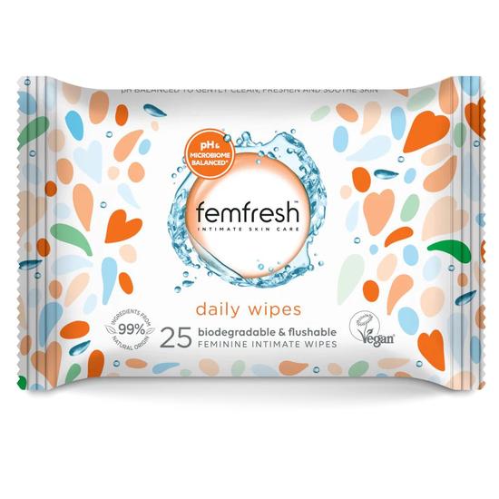 Fem Fresh Intimate Skin Care 25 Daily Wipes 25 Wipes