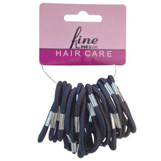 Fine Lines UK Thin Ponytail Elastics 24 pcs / 6041 Black