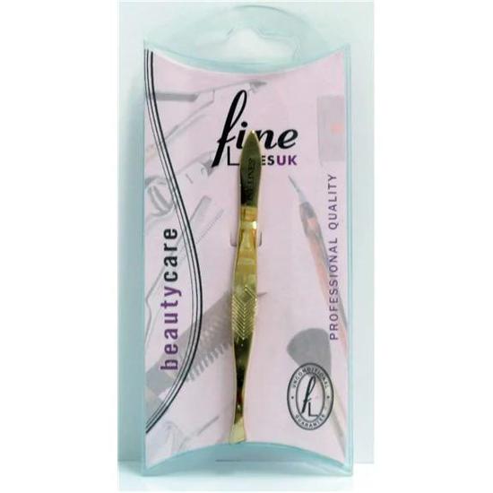 Fine Lines UK Tweezers Gold Plated 212-09