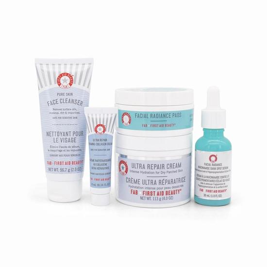 First Aid Beauty Clean, Smooth & Groovy 5 Piece Kit Imperfect Box