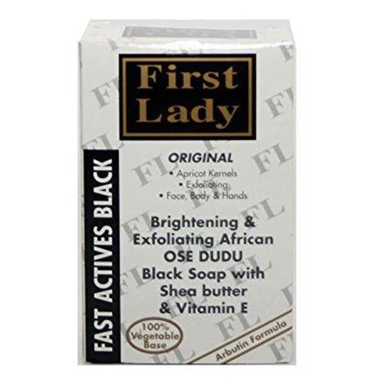 First Lady Original Brightening & Exfoliating African Black Soap 200 g