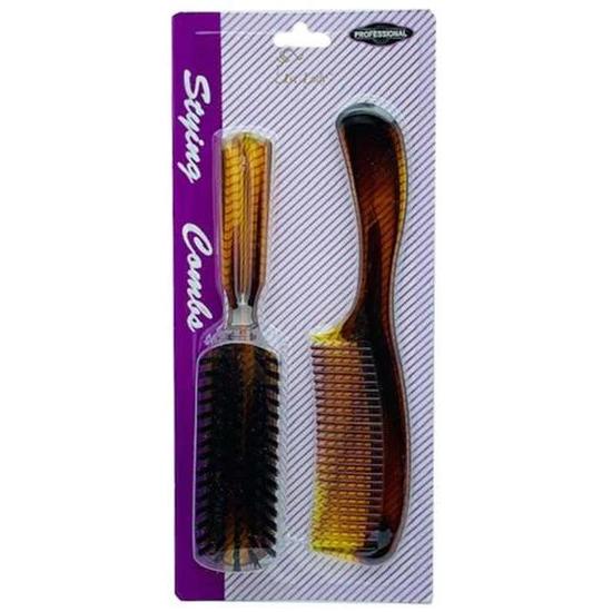 First Lady Professional Styling Comb 75 Brown