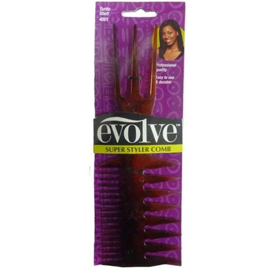 Firstline Evolve Super Styler Comb Turtle Shell 4001