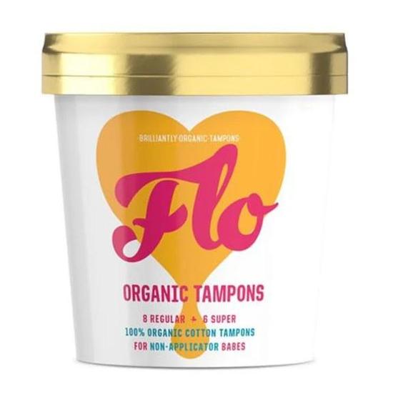 Flo Organic Tampons 8 Regular 6 Super