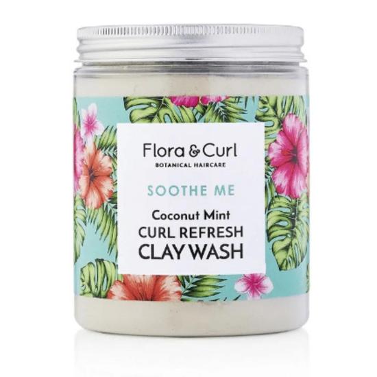 Flora and Curl Coconut Mint Curl Refresh Clay Wash 8.5oz