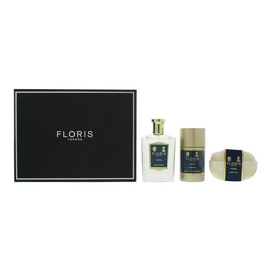 Floris Cefiro Gift Set: Eau De Toilette 100ml Soap 100g Deodorant Stick 75ml 3 Piece