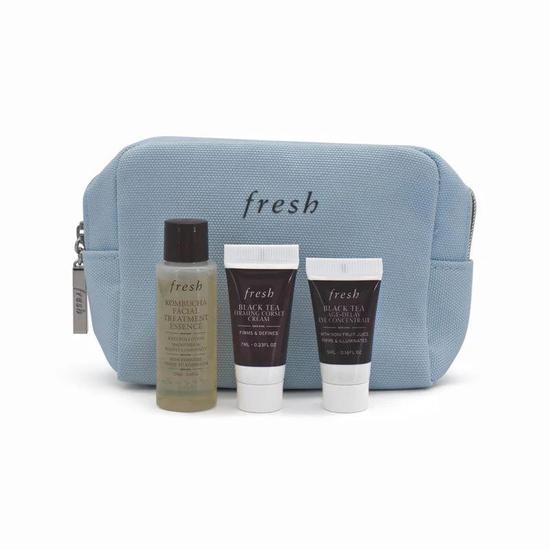 Fresh 3 Piece Black Tea & Kombucha Skin Care Set With Pouch Missing Box