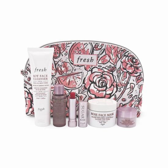 Fresh Rose Skin Care 5 Piece Gift Set & Bag Missing Box