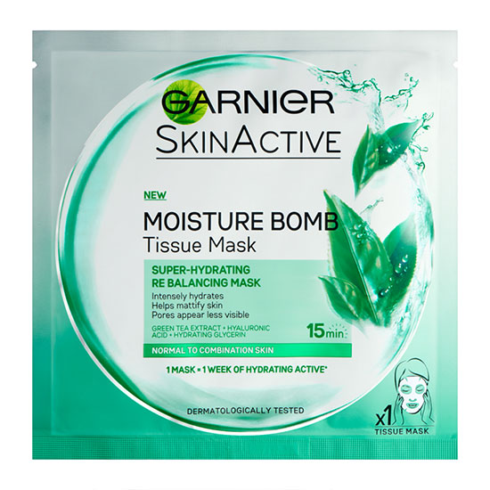 Moisture bomb tissue mask