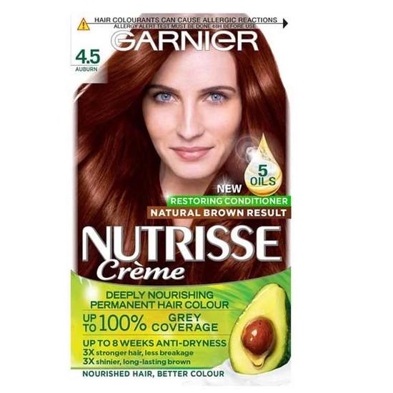 Garnier Nutrisse Creme Permanent Nourishing Hair Colour 4.5 Auburn