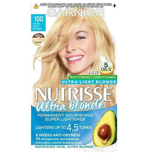 Garnier Nutrisse Creme Permanent Nourishing Hair Colour Camomile 100 Extra Light Blonde