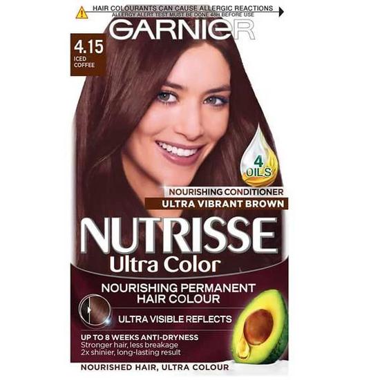 Garnier Nutrisse Ultra Colour Permanent Nourishing Hair Colour Iced Coffee 1 Application