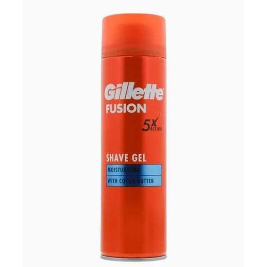 Gillette Fusion 5x Action Moisturising Shave Gel With Cocoa Butter 200ml