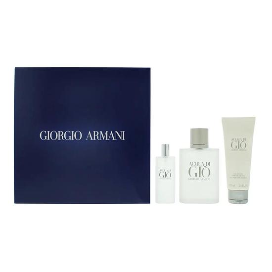 Giorgio Armani Acqua Di Gio Gift Set: Eau De Toilette 100ml Shower Gel 75ml Eau De Toilette 15ml 3 Piece