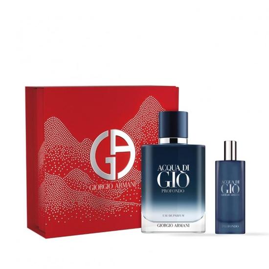 Giorgio Armani Acqua Di Gio Profondo 100ml Eau De Parfum + 15ml Eau De Parfum Gift Set