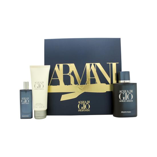 Giorgio Armani Acqua Di Gio Profondo Gift Set 100ml Eau De Parfum + 15ml Eau De Parfum