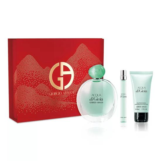 Giorgio Armani Acqua Di Gioia Women's Gift Set 100ml Eau De Parfum + 50ml Body Lotion + 10ml Eau De Parfum