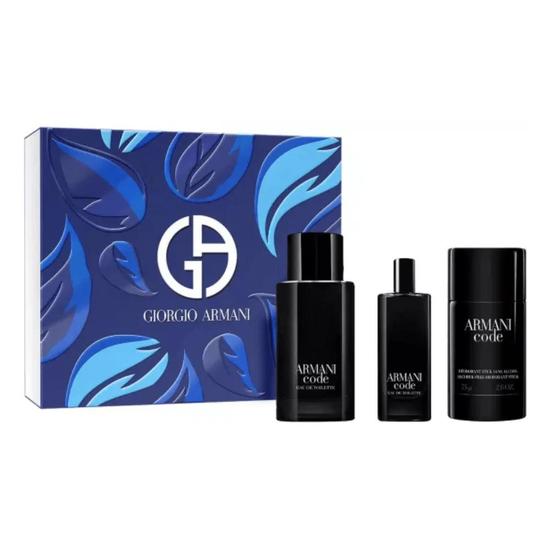 Giorgio Armani Code Men s Aftershave Gift Set 75ml Eau De Toilette 75g Deodorant Stick