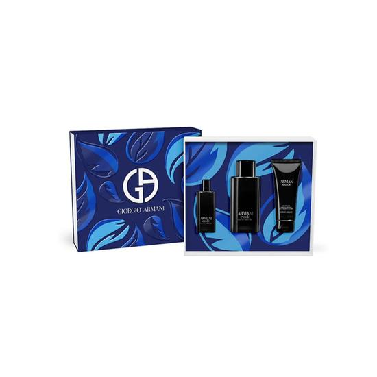 Giorgio Armani Code Pour Homme Eau De Toilette Men's Aftershave Gift Set Spray 125ml With Shower Gel & 15ml Eau De Toilette