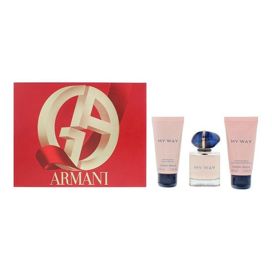 Giorgio Armani My Way Eau De Parfum 50ml, Shower Gel 50ml + Body Lotion 50ml