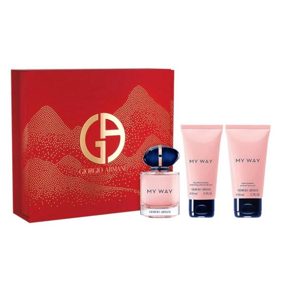 Giorgio Armani My Way Women's Gift Set 50ml Eau De Parfum + 50ml Shower Gel + 50ml Body Lotion