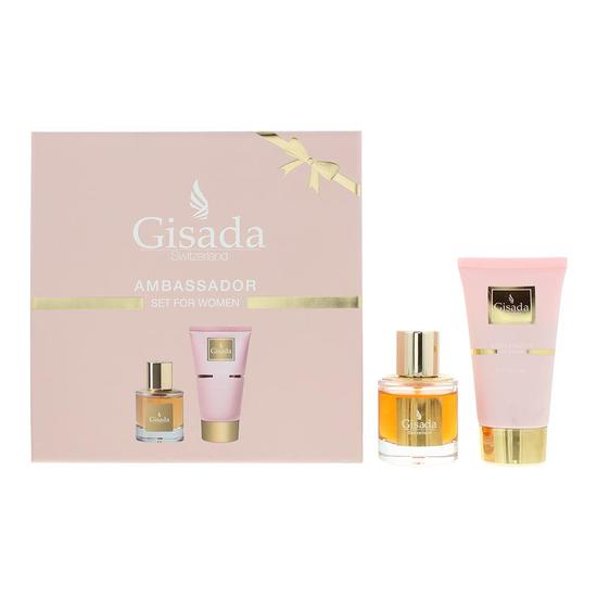 Gisada Ambassador Woman Eau De Parfum Gift Set 50ml Eau De Parfum + 100ml Shower Gel