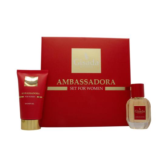 Gisada Ambassadora Gift Set 50ml Eau De Parfum + 100ml Shower Gel