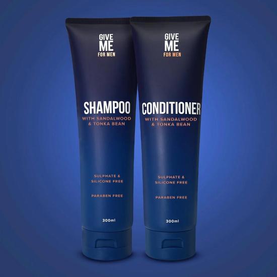 Give Me Sandalwood & Tonka Bean Shampoo & Conditioner For Men 300ml