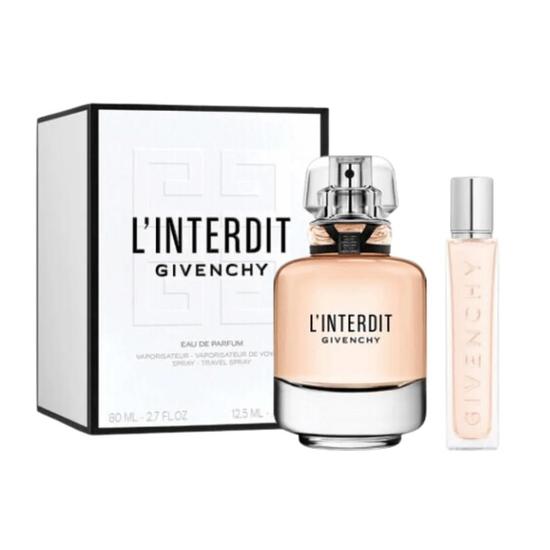 GIVENCHY L'Interdit Women's Perfume Gift Set 80ml Eau De Parfum + 12.5ml Eau De Parfum