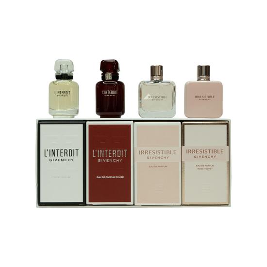 GIVENCHY Miniatures Gift Set 10ml L'Interdit Eau De Parfum + 10ml L'Interdit Rouge Eau De Parfum + 8ml Irresistible Eau De Parfum + 8ml Irresistible Rose Velvet Eau De Parfum