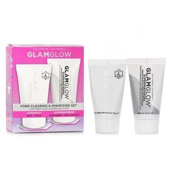GLAMGLOW Pore-Clearing & Minimising Set: Supermud Clearing Treatment 15g + Superwatergel Moisturiser 15ml