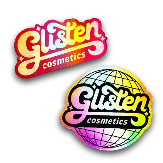 Glisten Cosmetics Glisten Logo Sticker Bundle Holographic