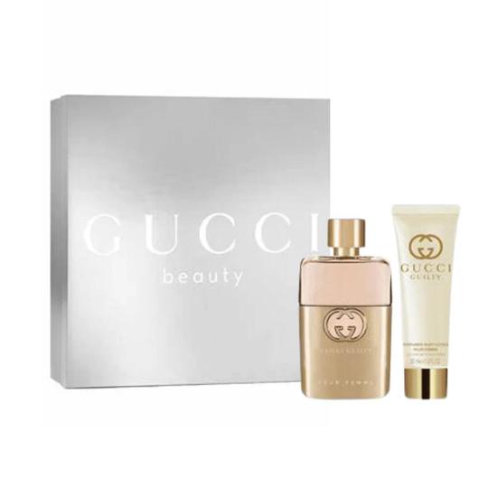 Gucci Guilty Pour Femme Eau De Parfum Women's Gift Set Spray 50ml With 50ml Body Lotion