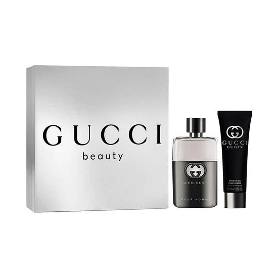 Gucci Guilty Pour Homme Aftershave Eau De Parfum Gift Set 50ml With 50ml Shower Gel