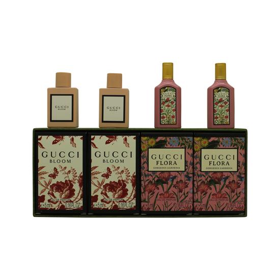 Gucci Miniature Gift Set 2 x 5ml Bloom Eau De Parfum + 2 x 5ml Flora Eau De Parfum