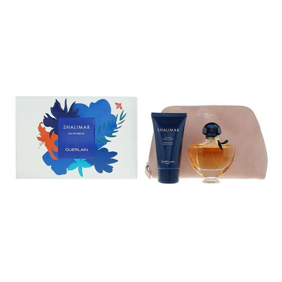 GUERLAIN Shalimar Eau De Parfum 50ml, Body Lotion 75ml + Pouch Gift Set 50ml