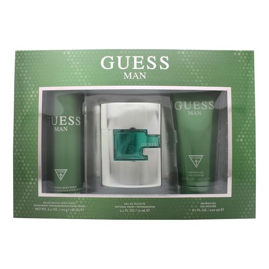 Guess Man Gift Set 75ml Eau De Toilette + 226ml Deodorant Spray + 200ml Shower Gel
