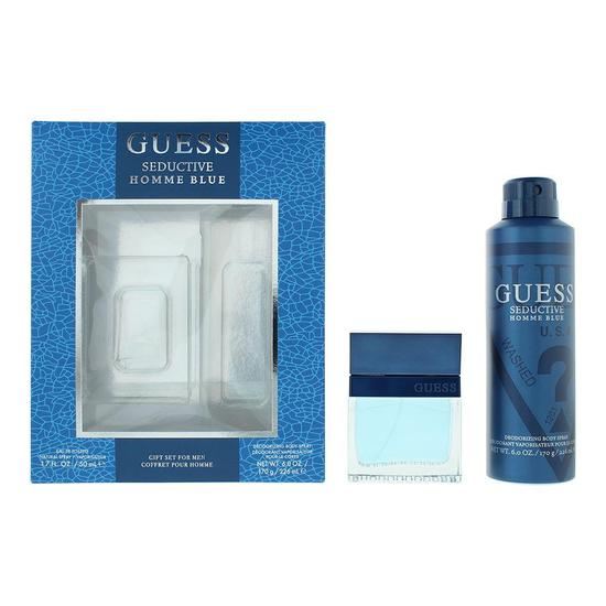 Guess Seductive Homme Blue Eau De Toilette 50ml + Body Spray 226ml Gift Set 50ml