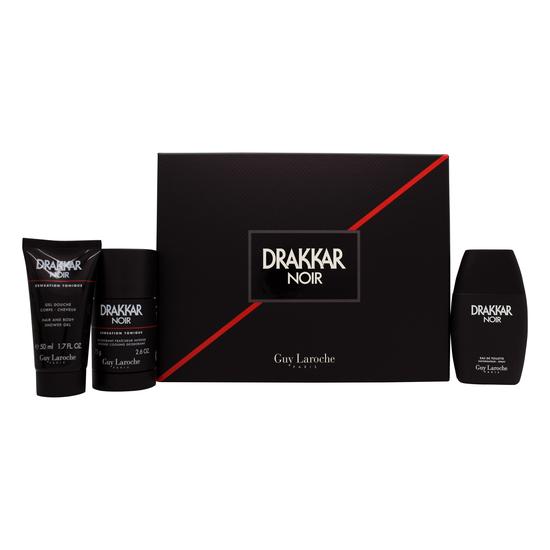 Guy Laroche Drakkar Noir Gift Set 50ml Eau De Toilette + 50ml Shower Gel + 75g Deodorant Stick