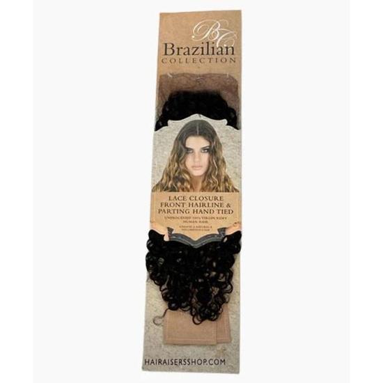 Hairaisers Brazilian Collection Lace Closure Kinky Curly 2x4 14 Inches / Natural