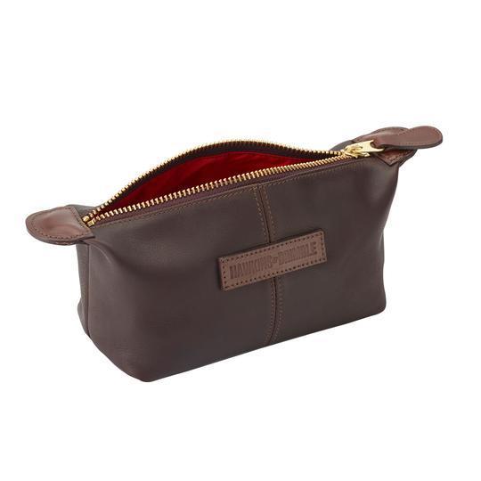 Hawkins & Brimble Brown Saddle Leather Wash Bag