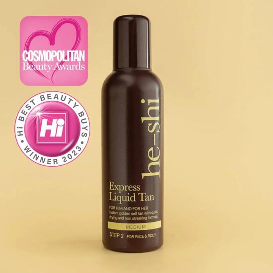 He-Shi Express Liquid Tan For Face & Body Medium Medium / 150ml