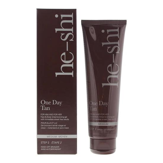 He-Shi One Day Tan Face Body Medium Wash Off Bronzer 150ml