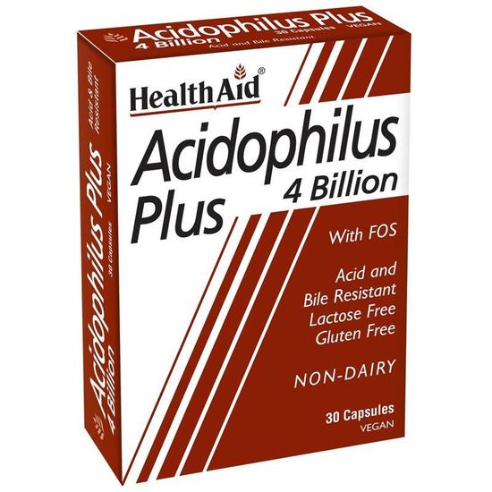 Health Aid Acidophilus Plus 4 Billion Vegicaps 30 Vegicaps